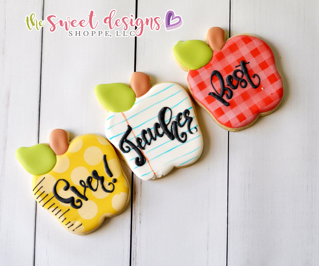 Cookie Cutters - Apple 2018 - Cookie Cutter - Sweet Designs Shoppe - - ALL, Apple, Cookie Cutter, Food, Food and Beverage, Food beverages, Fruits and Vegetables, Grad, graduations, Promocode, school, School / Graduation