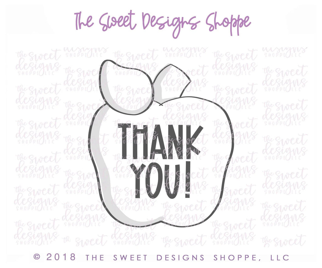 Cookie Cutters - Apple 2018 - Cookie Cutter - The Sweet Designs Shoppe - TSDS - - ALL,Apple,Cookie Cutter,Food,Food and Beverage,Food beverages,Fruits and Vegetables,Grad,graduations,Promocode,school,School / Graduation