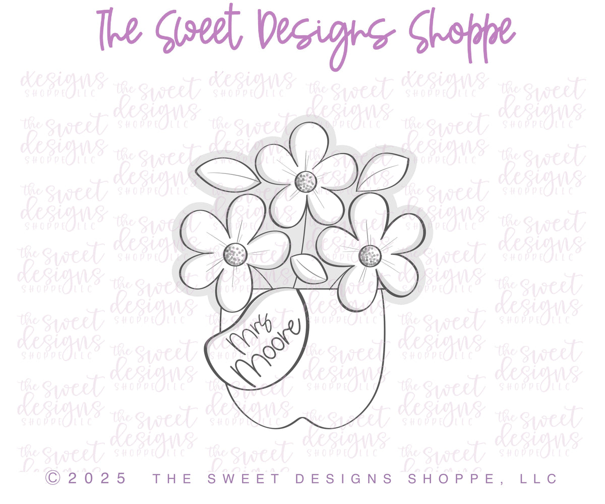 Cookie Cutters - Apple Bouquet - Cookie Cutter - The Sweet Designs Shoppe - TSDS - - ALL,Apple Bouquet,bouquet apples and flowers,Cookie Cutter,Leaves,Leaves and Flowers,mother,mothers,Mothers Day,Nurse,Nurse Appreciation,Promocode,STL,Teach,Teacher,Teacher Appreciation,Trees Leaves and Flowers,valentine,Valentine's,Wedding,Wedding Favors,Woodlands Leaves and Flowers