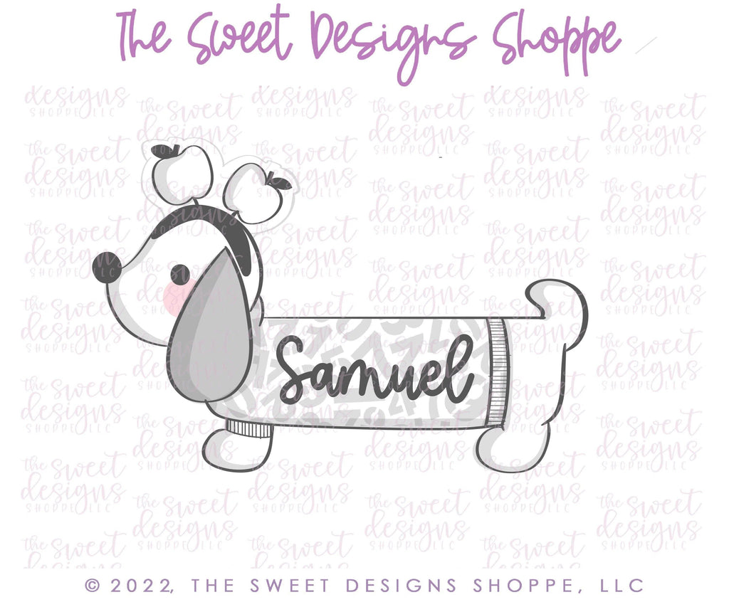 Cookie Cutters - Apple headband Dachshund Dog - Cookie Cutter - The Sweet Designs Shoppe - - ALL, Animal, Animals, Animals and Insects, back to school, Cookie Cutter, Grad, Graduation, graduations, Promocode, School, School / Graduation