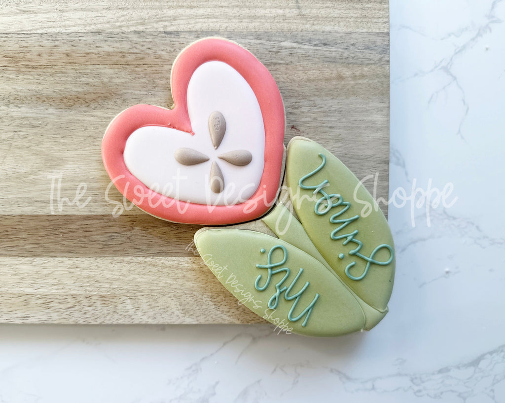 Cookie Cutters - Apple Heart Flower Set - Set of 2 - Cookie Cutters - The Sweet Designs Shoppe - - ALL,Cookie Cutter,Easter / Spring,Grad,Graduation,graduations,Mini Set,Mini Sets,MOM,mother,Mothers Day,Promocode,regular sets,School / Graduation,set,sets,Spring,Teacher,Teacher Appreciation,teaching partners,valentine,Valentine's