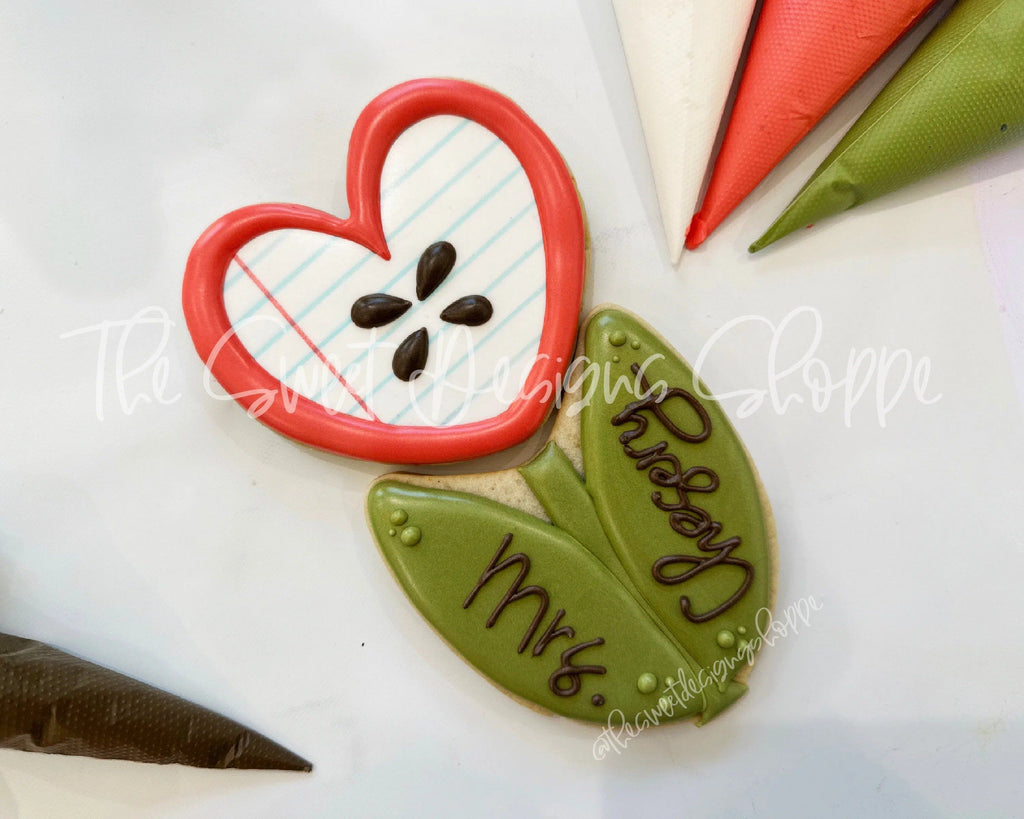 Cookie Cutters - Apple Heart Flower Set - Set of 2 - Cookie Cutters - The Sweet Designs Shoppe - Set of 2 - Cutters - ALL, Cookie Cutter, Easter / Spring, Grad, Graduation, graduations, Mini Set, Mini Sets, MOM, mother, Mothers Day, Promocode, regular sets, School / Graduation, set, sets, Spring, Teacher, Teacher Appreciation, teaching partners, valentine, Valentine's