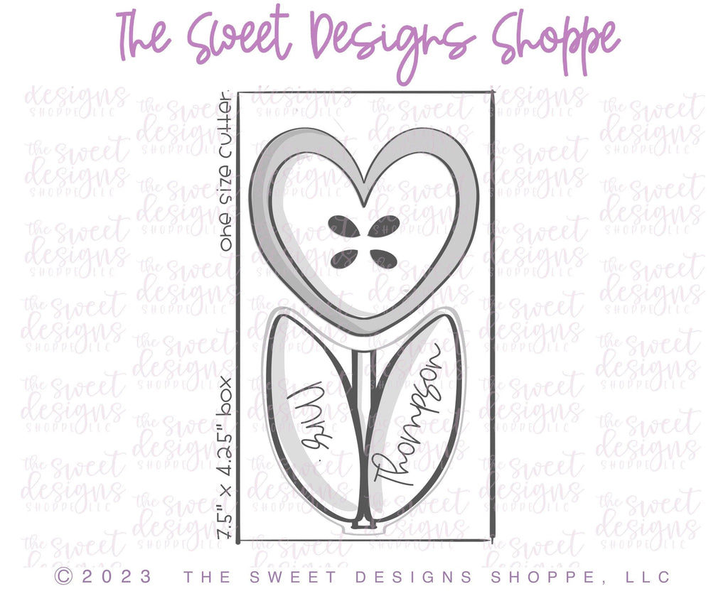 Cookie Cutters - Apple Heart Flower Set - Set of 2 - Cookie Cutters - The Sweet Designs Shoppe - TSDS - - ALL,Cookie Cutter,Easter / Spring,Grad,Graduation,graduations,Mini Set,Mini Sets,MOM,mother,Mothers Day,Promocode,regular sets,School / Graduation,set,sets,Spring,STL,Teacher,Teacher Appreciation,teaching partners,valentine,Valentine's