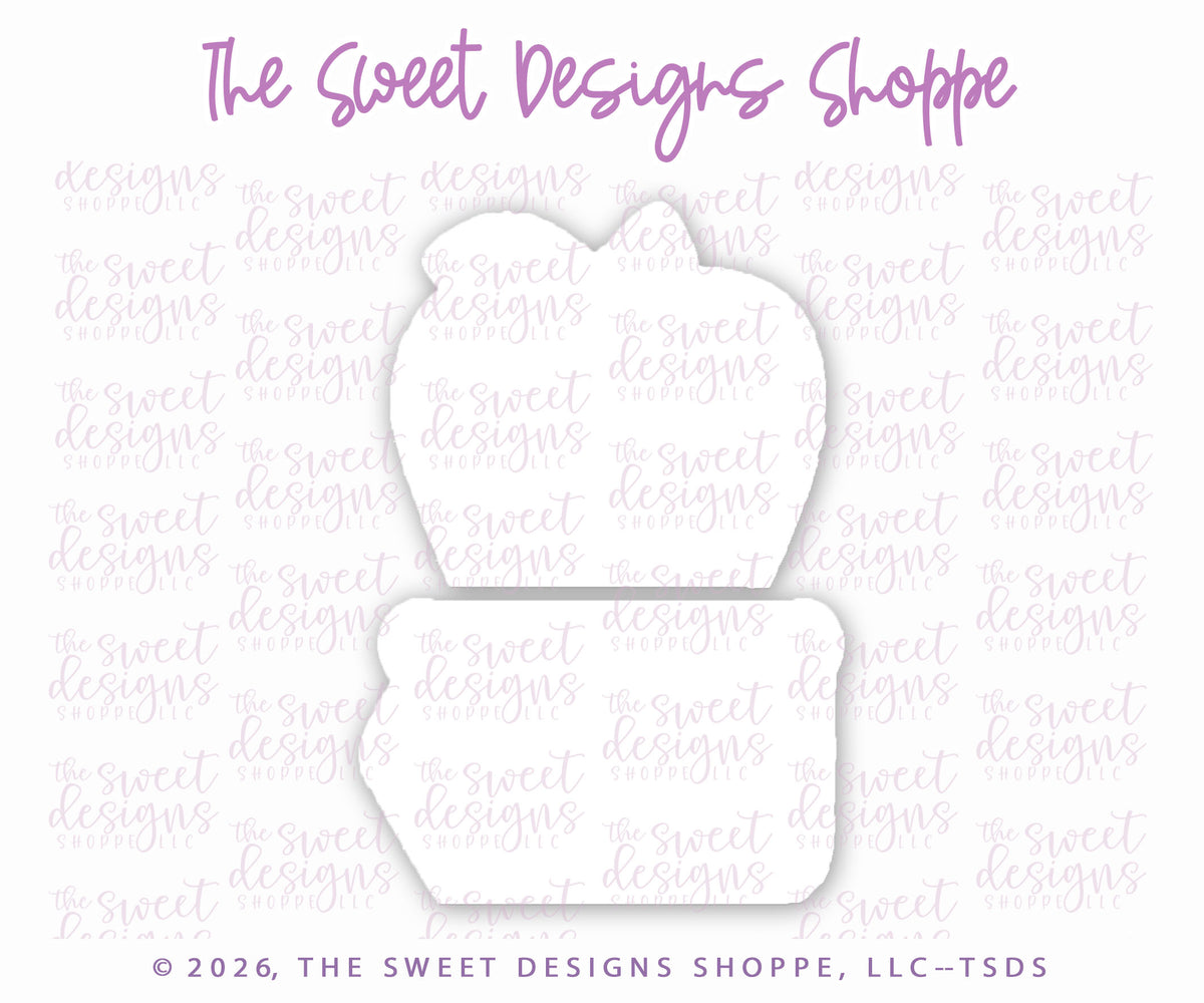 Cookie Cutters - Apple Holding Pencil Set - Set of 2 - Cookie Cutters - The Sweet Designs Shoppe - TSDS - - ALL,back to school,BTS,Cookie Cutter,Grad,Graduation,graduations,Mini Set,Mini Sets,Promocode,regular sets,School,School / Graduation,set,sets,STL,Teacher,Teacher Appreciation