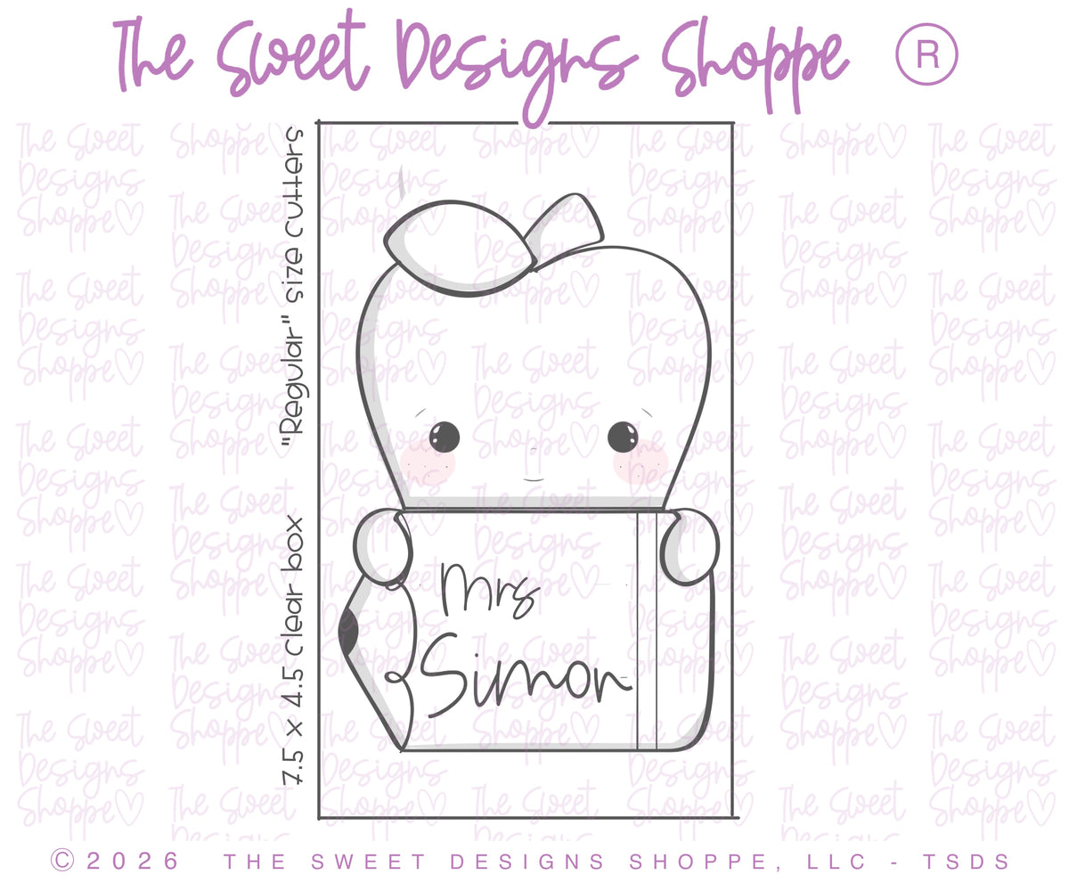 Cookie Cutters - Apple Holding Pencil Set - Set of 2 - Cookie Cutters - The Sweet Designs Shoppe - TSDS - - ALL,back to school,BTS,Cookie Cutter,Grad,Graduation,graduations,Mini Set,Mini Sets,Promocode,regular sets,School,School / Graduation,set,sets,STL,Teacher,Teacher Appreciation