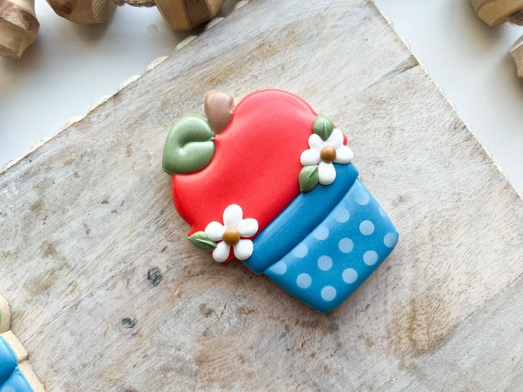 Cookie Cutters - Apple in Pot - Cookie Cutter - The Sweet Designs Shoppe - TSDS - - ALL,back to school,Cookie Cutter,fruit,fruits,Fruits and Vegetables,Grad,Graduation,graduations,Nature,Promocode,School,School / Graduation,school supplies,Teacher,Teacher Appreciation
