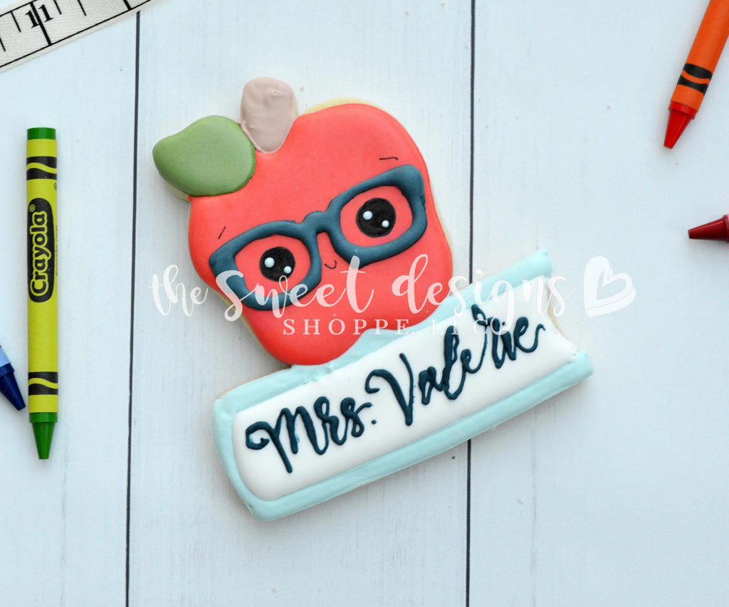 Cookie Cutters - Apple Over Book v2- Cookie Cutter - The Sweet Designs Shoppe - TSDS - - ALL,Apple,Cookie Cutter,Food,Food and Beverage,Food beverages,Fruits and Vegetables,Grad,graduations,Promocode,school,School / Graduation