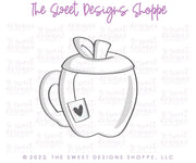 Cookie Cutters - Apple Shaped Tea Cup - Cookie Cutter - The Sweet Designs Shoppe - TSDS - - ALL,back to school,Cookie Cutter,Food,Food and Beverage,Food beverages,fruits,Fruits and Vegetables,Grad,graduations,Plaque,Plaques,Promocode,School,School / Graduation,School Bus,school supplies,STL,teacher,teacher appreciation