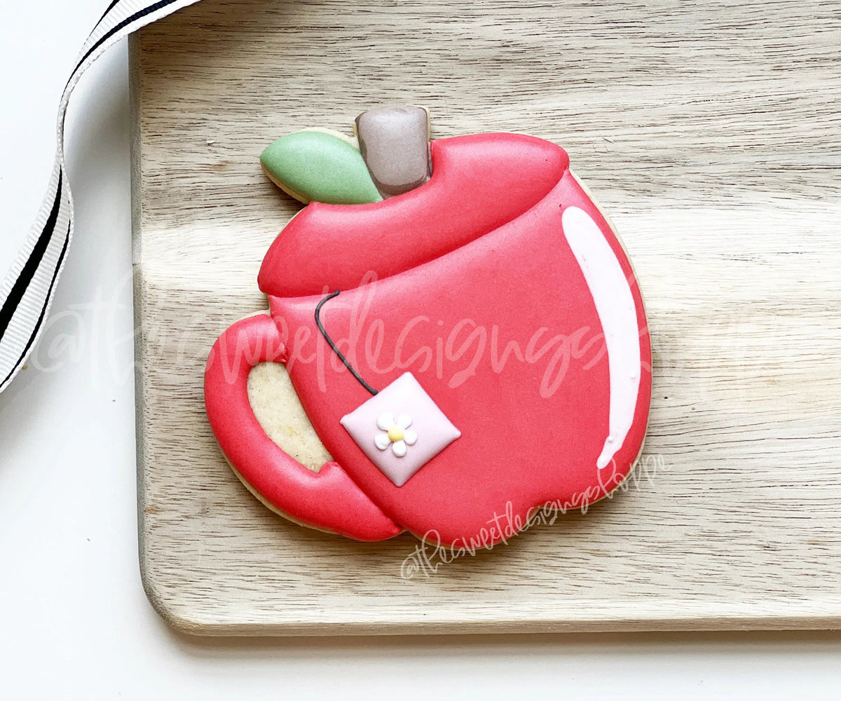 Cookie Cutters - Apple Shaped Tea Cup - Cookie Cutter - The Sweet Designs Shoppe - TSDS - - ALL,back to school,Cookie Cutter,Food,Food and Beverage,Food beverages,fruits,Fruits and Vegetables,Grad,graduations,Plaque,Plaques,Promocode,School,School / Graduation,School Bus,school supplies,STL,teacher,teacher appreciation