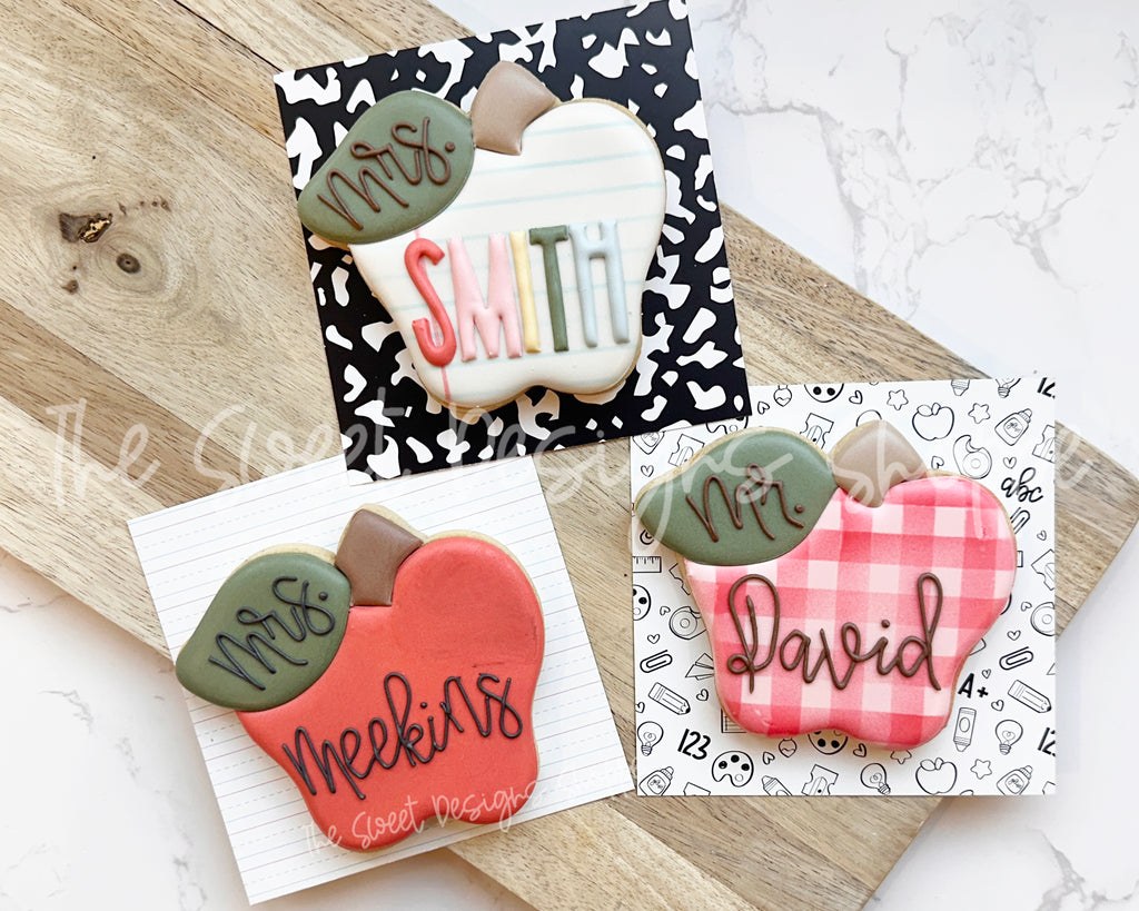 Cookie Cutters - Apple to Personalize - Cookie Cutter - The Sweet Designs Shoppe - TSDS - - ALL,Apple to personalize,back to school,Cookie Cutter,dessert,Food,Food & Beverages,Food and Beverage,fruit,fruits,Fruits and Vegetables,Promocode,School,School / Graduation,STL,Sweets,Teach,Teacher,Teacher apple,Teacher Appreciation