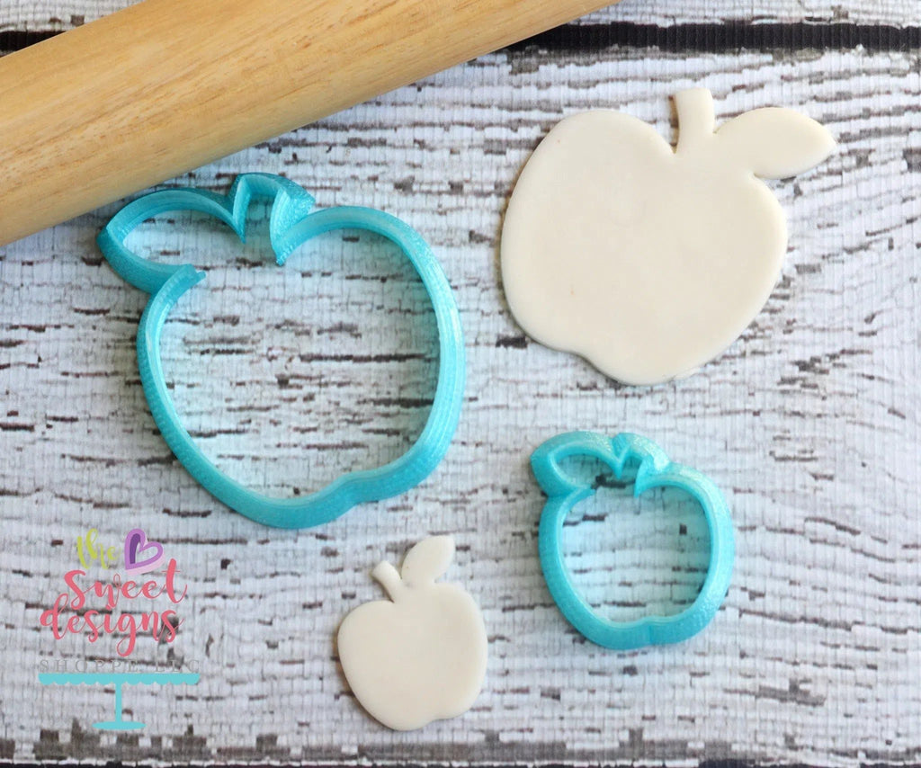 Cookie Cutters - Apple v2 - Cookie Cutter - The Sweet Designs Shoppe - - ALL, Apple, Cookie Cutter, Food, Food and Beverage, Food beverages, Fruits and Vegetables, Grad, graduations, Promocode, school, School / Graduation