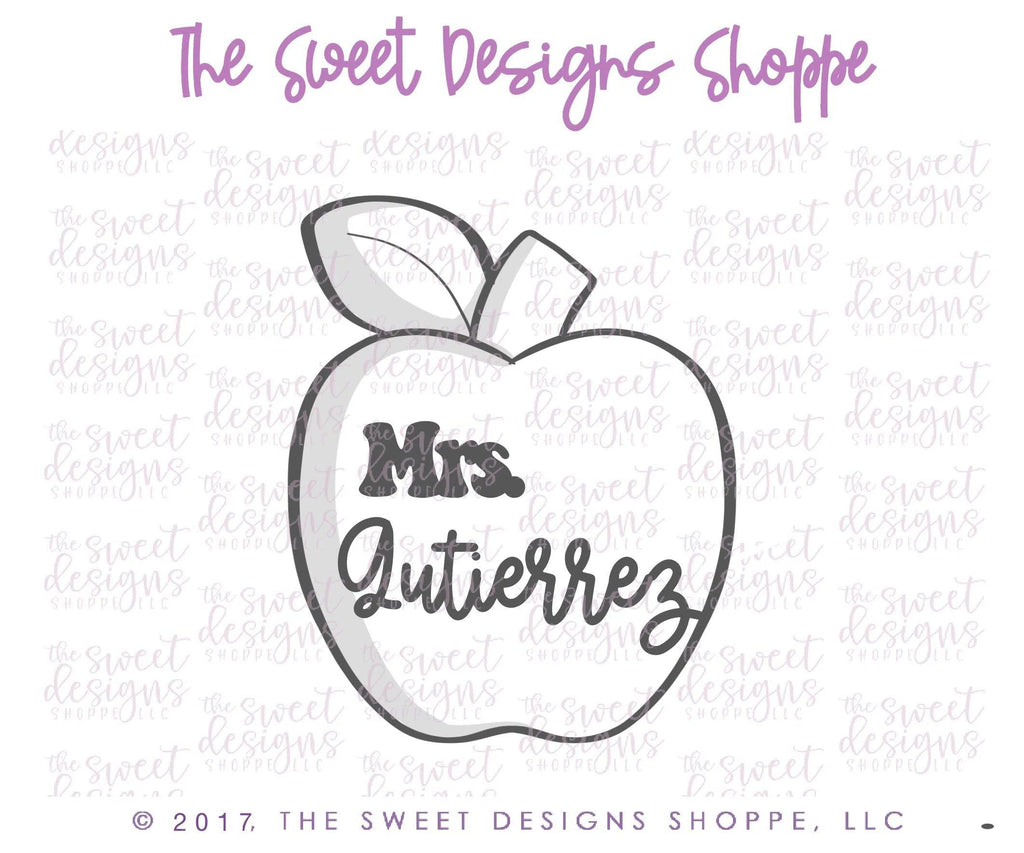 Cookie Cutters - Apple v2 - Cookie Cutter - The Sweet Designs Shoppe - TSDS - - ALL,Apple,Cookie Cutter,Food,Food and Beverage,Food beverages,Fruits and Vegetables,Grad,graduations,Promocode,school,School / Graduation