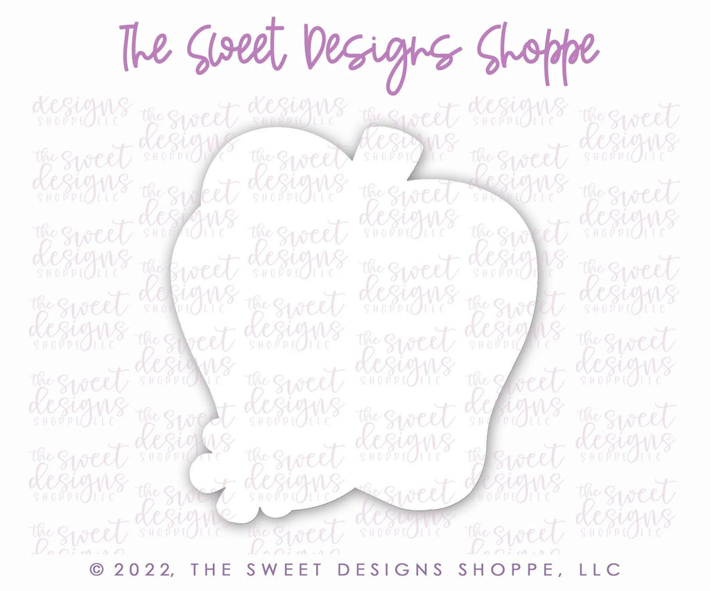 Cookie Cutters - Apple with Daisy - Cookie Cutter - The Sweet Designs Shoppe - - ALL, back to school, Cookie Cutter, Food, Food and Beverage, Food beverages, fruits, Fruits and Vegetables, Grad, graduations, Plaque, Plaques, Promocode, School, School / Graduation, School Bus, school supplies, teacher, teacher appreciation