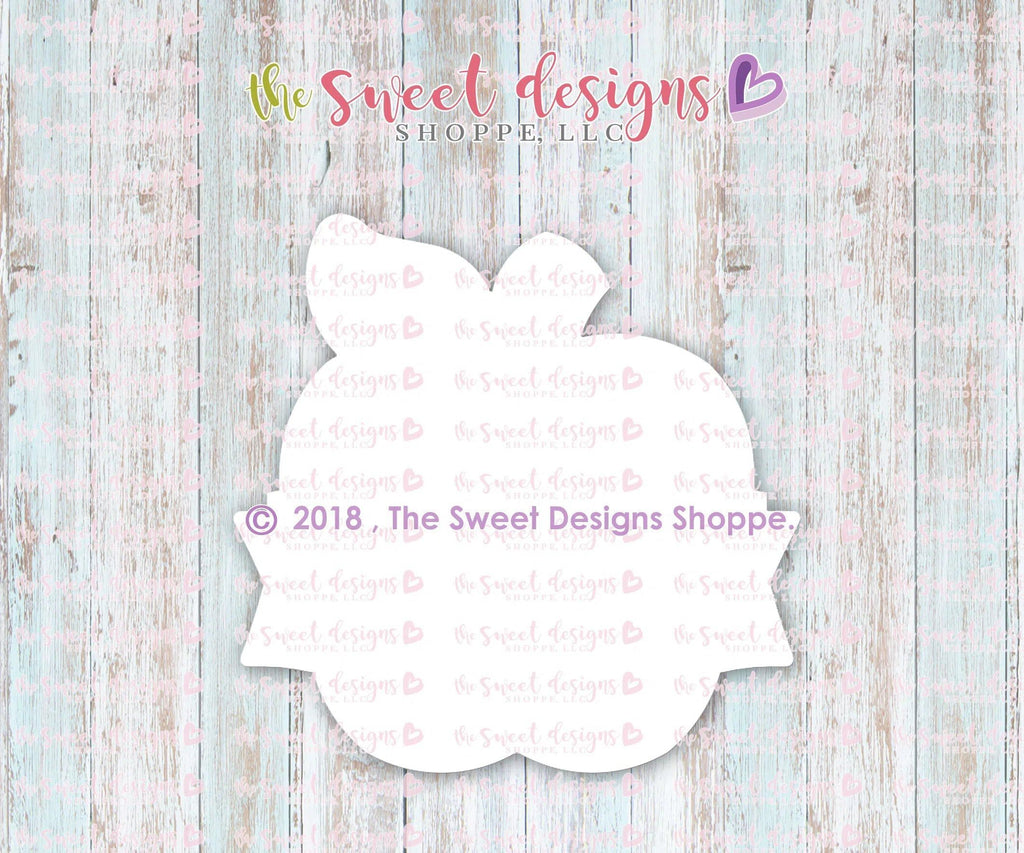 Cookie Cutters - Apple with Ribbon V2 - Cookie Cutter - The Sweet Designs Shoppe - TSDS - - ALL,Apple,Cookie Cutter,Food,Food and Beverage,Food beverages,Fruits and Vegetables,Grad,graduations,Plaque,Promocode,school,School / Graduation