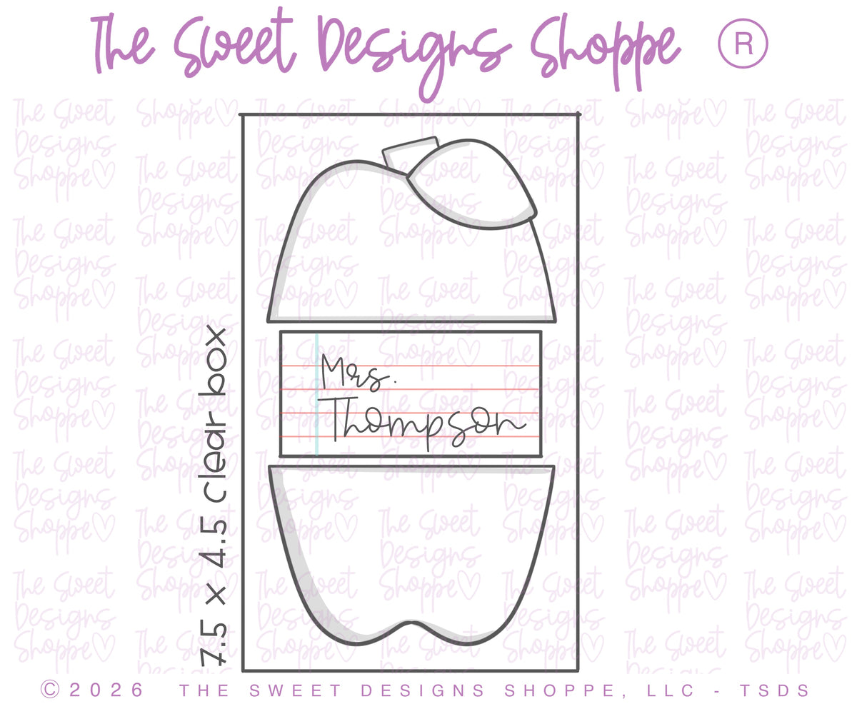 Cookie Cutters - Apple with Ruler Set - Set of 3 - Cookie Cutters - The Sweet Designs Shoppe - TSDS - - ALL,back to school,BTS,Cookie Cutter,Grad,Graduation,graduations,Mini Set,Mini Sets,Promocode,regular sets,School,School / Graduation,set,sets,STL,Teacher,Teacher Appreciation