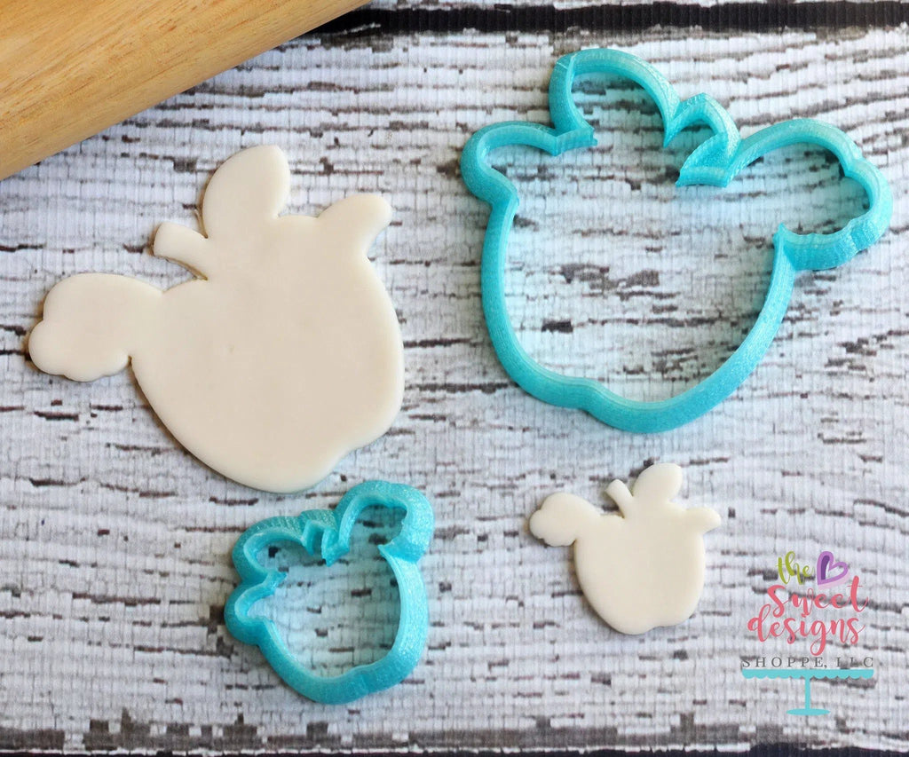 Cookie Cutters - Apple with Worm v2- Cookie Cutter - The Sweet Designs Shoppe - - ALL, apple, Cookie Cutter, Food, Food and Beverage, Food beverages, Fruits and Vegetables, Grad, graduations, Promocode, school, School / Graduation