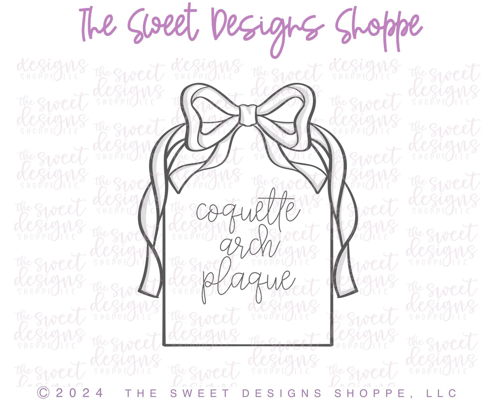 Cookie Cutters - Arch Coquette Plaque - Cookie Cutter - Sweet Designs Shoppe - - ALL, Cookie Cutter, Coquette, MOM, Mom Plaque, mother, mothers DAY, new, Plaque, Plaques, Promocode