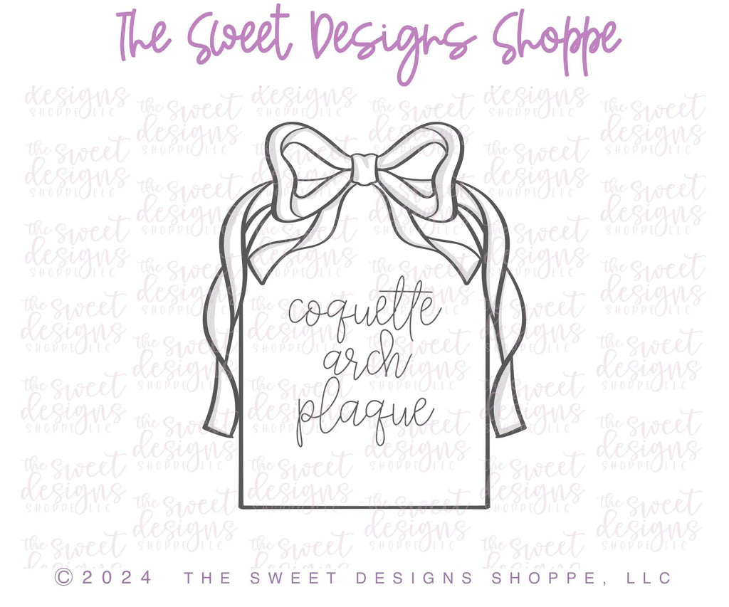 Cookie Cutters - Arch Coquette Plaque - Cookie Cutter - The Sweet Designs Shoppe - - ALL, Cookie Cutter, Coquette, MOM, Mom Plaque, mother, mothers DAY, Plaque, Plaques, Promocode