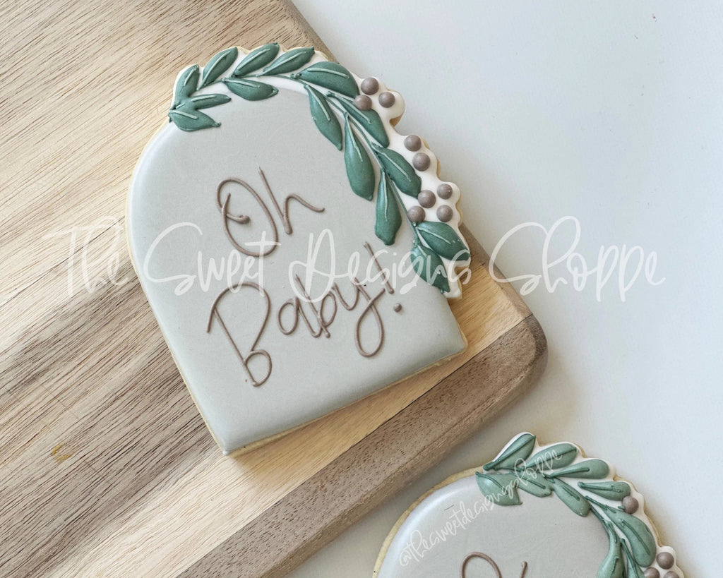 Cookie Cutters - Arch with Eucalypt - Cookie Cutter - Sweet Designs Shoppe - - ALL, arch, Baby, Baby / Kids, Baby Boy, baby girl, baby shower, babyshower, Cookie Cutter, Plaque, Plaques, PLAQUES HANDLETTERING, Promocode
