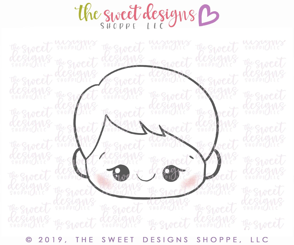 Cookie Cutters - Asian Kid Face - Cookie Cutter - The Sweet Designs Shoppe - TSDS - - ALL,boy,China,Chinese New Year,Cookie Cutter,Holiday,kid,kids,Kids / Fantasy,New Year,Promocode