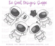 Cookie Cutters - Astronaut Set - Set of 4 - Cookie Cutters - The Sweet Designs Shoppe - TSDS - - ALL,astronaut,astronauts,Birthday,Cookie Cutter,Mini Sets,planet,Promocode,regular sets,set,space,STL,universe