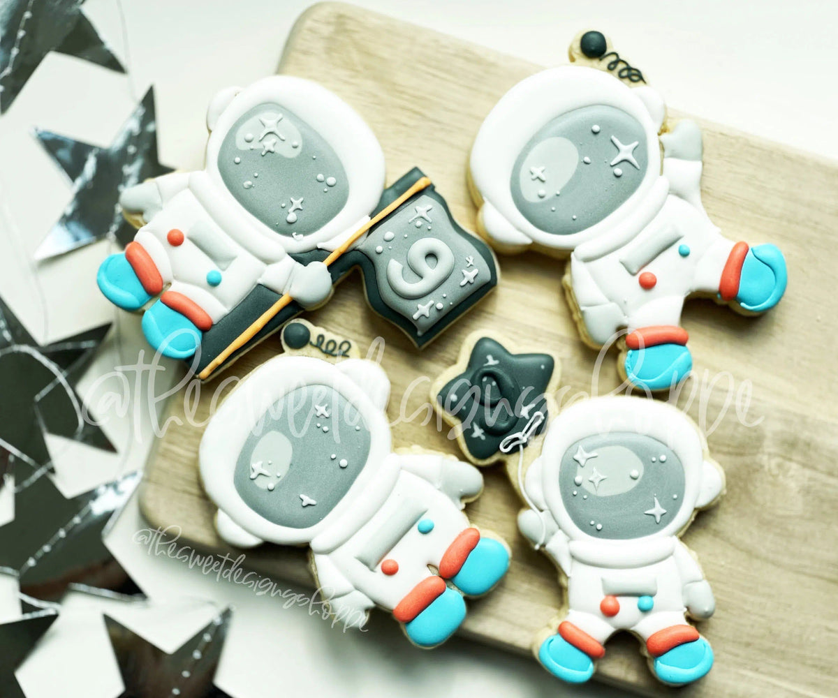 Cookie Cutters - Astronaut Set - Set of 4 - Cookie Cutters - The Sweet Designs Shoppe - TSDS - - ALL,astronaut,astronauts,Birthday,Cookie Cutter,Mini Sets,planet,Promocode,regular sets,set,space,STL,universe