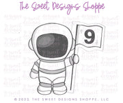 Cookie Cutters - Astronaut with Flag - Cookie Cutter - The Sweet Designs Shoppe - TSDS - - ALL,Baby / Kids,Birthday,Cookie Cutter,kid,kids,Kids / Fantasy,Miscellaneous,Promocode,space,STL,transportation