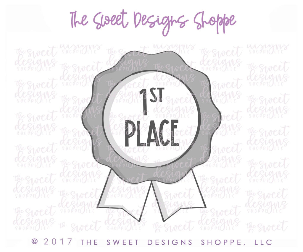 Cookie Cutters - Award Ribbon V2- Cookie Cutter - Sweet Designs Shoppe - - #1, 4th, 4th July, 4th of July, ALL, award, Bachelorette, Birthday, Bridal Shower, celebration, Cookie Cutter, Customize, dad, Father, father's day, fourth of July, Graduation, grandfather, Independence, Patriotic, Plaque, Promocode, School / Graduation, USA