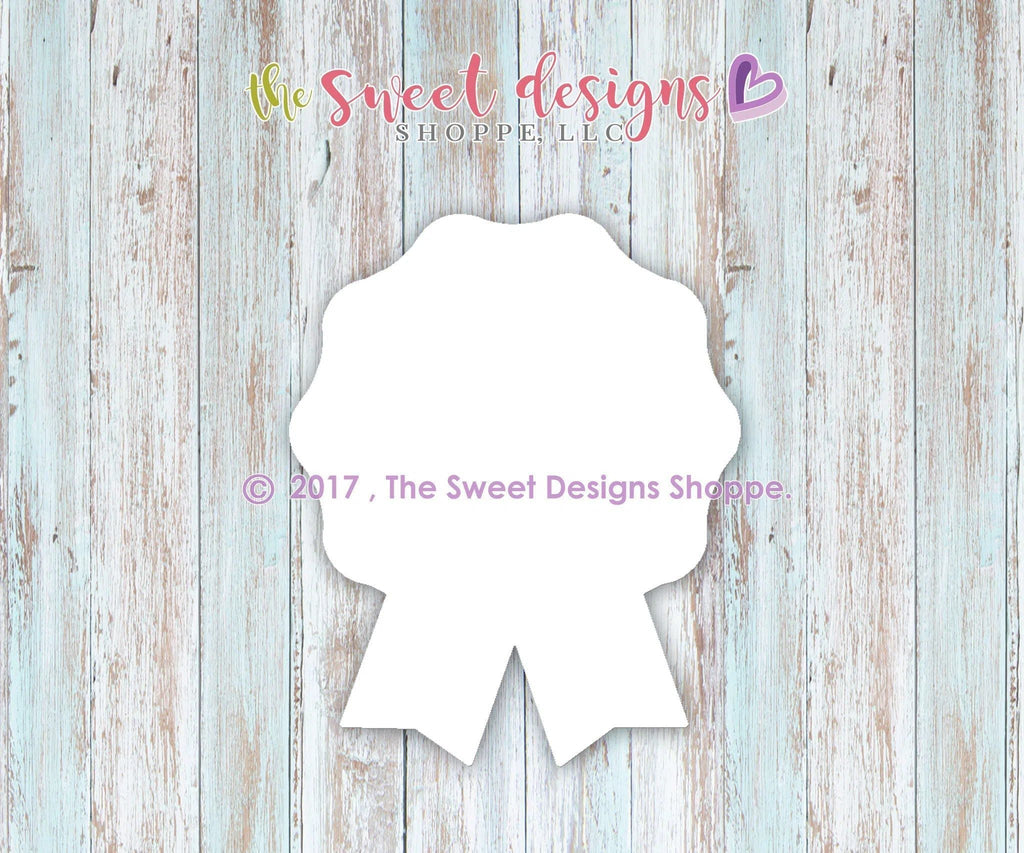 Cookie Cutters - Award Ribbon V2- Cookie Cutter - The Sweet Designs Shoppe - - #1, 4th, 4th July, 4th of July, ALL, award, Bachelorette, Birthday, Bridal Shower, celebration, Cookie Cutter, Customize, dad, Father, father's day, fourth of July, Graduation, grandfather, Independence, Patriotic, Plaque, Promocode, School / Graduation, USA