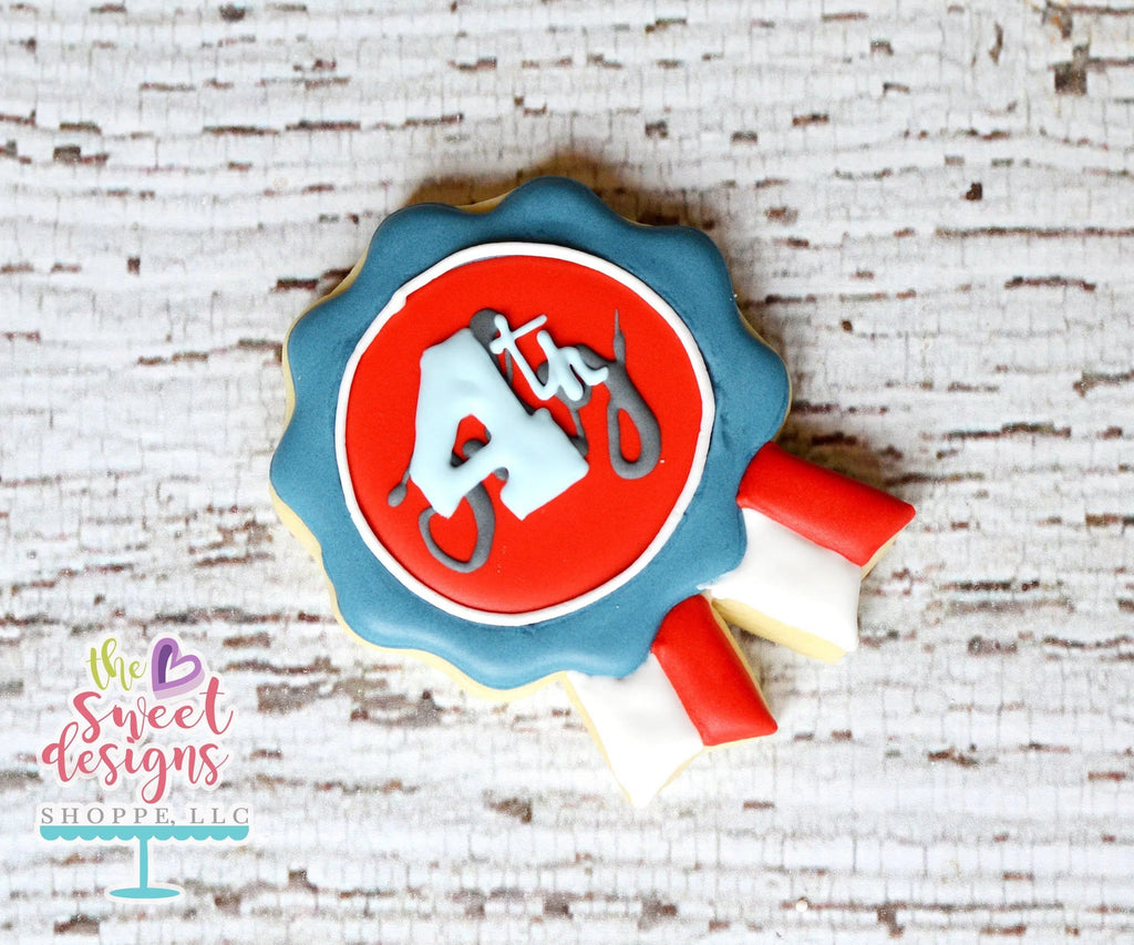 Cookie Cutters - Award Ribbon V2- Cookie Cutter - The Sweet Designs Shoppe - TSDS - - #1,4th,4th July,4th of July,ALL,award,Bachelorette,Birthday,Bridal Shower,celebration,Cookie Cutter,Customize,dad,Father,father's day,fourth of July,Graduation,grandfather,Independence,Patriotic,Plaque,Promocode,School / Graduation,STL,USA