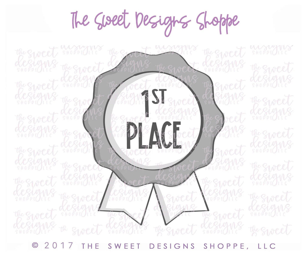 Cookie Cutters - Award Ribbon V2- Cookie Cutter - The Sweet Designs Shoppe - - #1, 4th, 4th July, 4th of July, ALL, award, Bachelorette, Birthday, Bridal Shower, celebration, Cookie Cutter, Customize, dad, Father, father's day, fourth of July, Graduation, grandfather, Independence, Patriotic, Plaque, Promocode, School / Graduation, USA