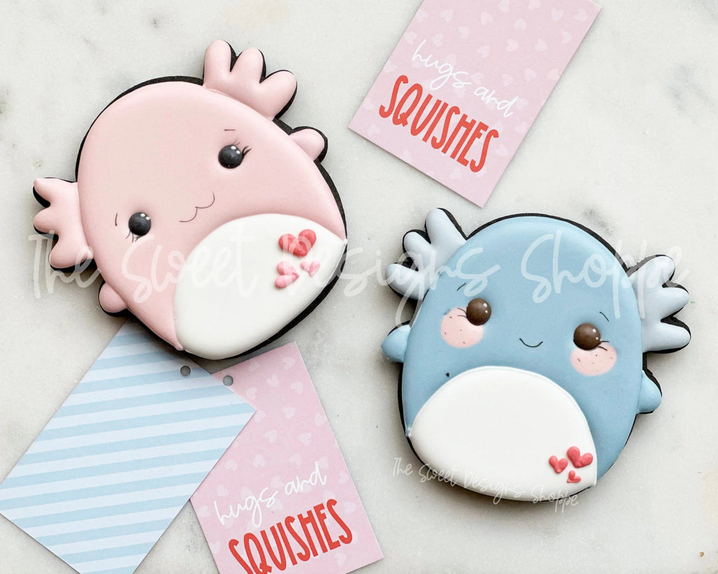 Cookie Cutters - Axolotl Plush - Cookie Cutter - Sweet Designs Shoppe - - ALL, Animal, Animals, Baby / Kids, baby toys, Cookie Cutter, kid, kids, Kids / Fantasy, Plush, Promocode, toy, toys, valentine, valentines