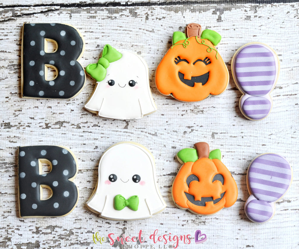 Cookie Cutters - B for BOO! v2- Cookie Cutter - Sweet Designs Shoppe - - ALL, Cookie Cutter, Fall / Halloween, Fonts, halloween, letter, Promocode, School, text, trick or treat