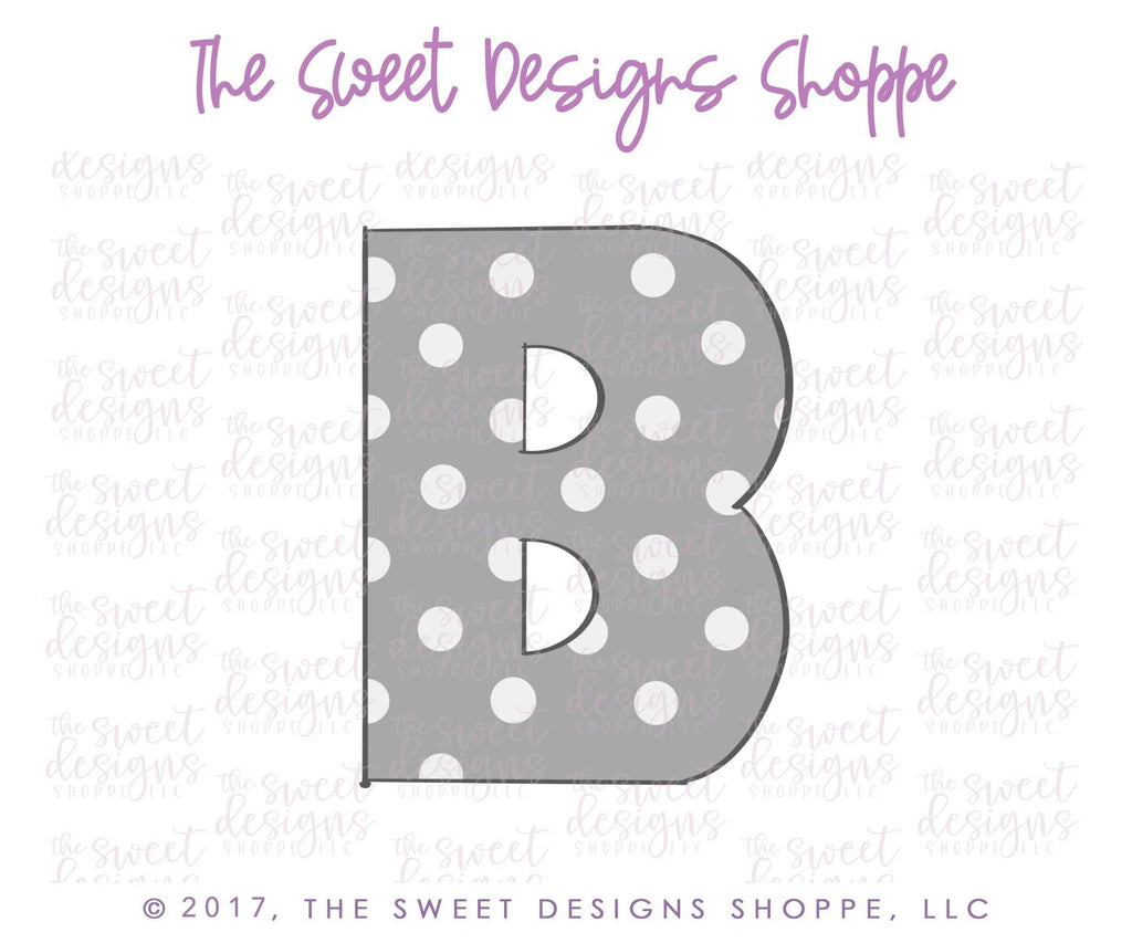 Cookie Cutters - B for BOO! v2- Cookie Cutter - The Sweet Designs Shoppe - TSDS - - ALL,Cookie Cutter,Fall / Halloween,Fonts,halloween,letter,Lettering,Promocode,School,text,trick or treat