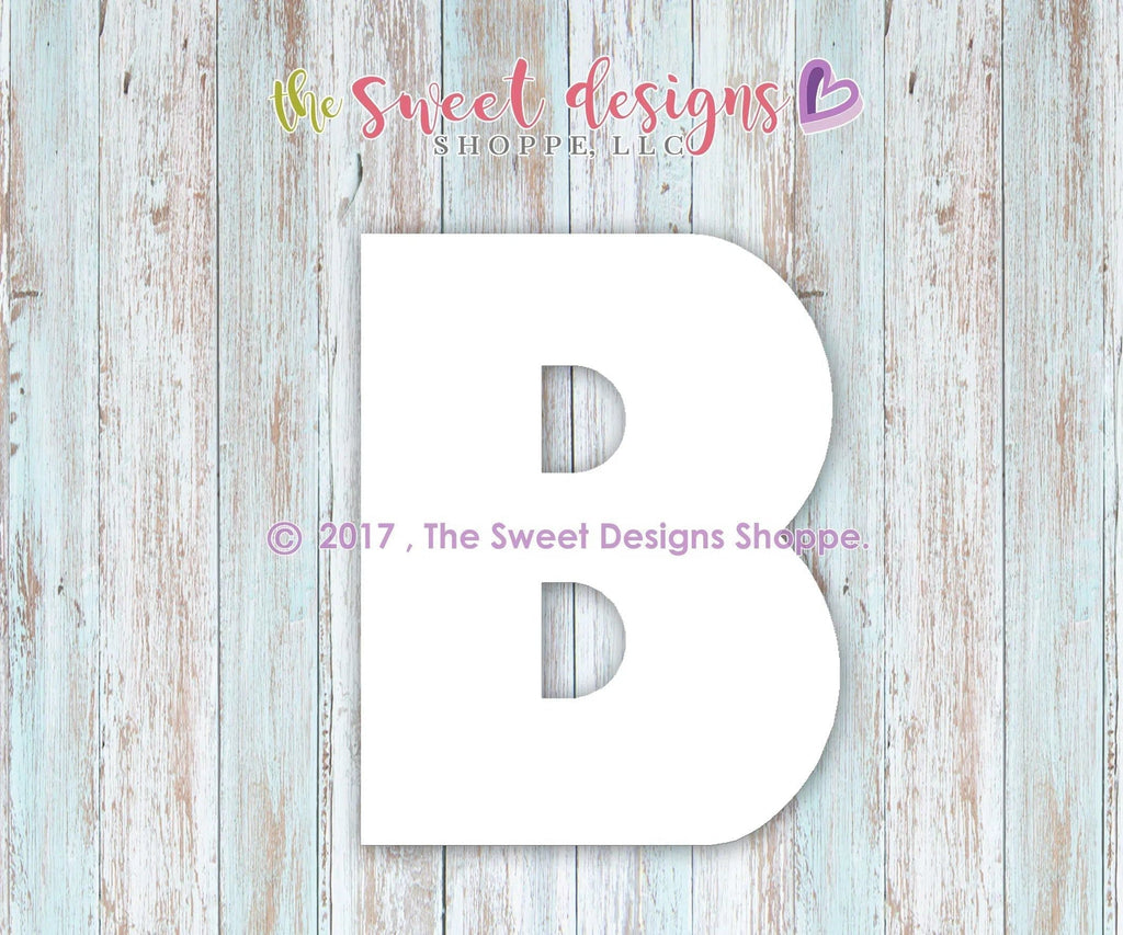 Cookie Cutters - B for BOO! v2- Cookie Cutter - The Sweet Designs Shoppe - TSDS - - ALL,Cookie Cutter,Fall / Halloween,Fonts,halloween,letter,Lettering,Promocode,School,text,trick or treat