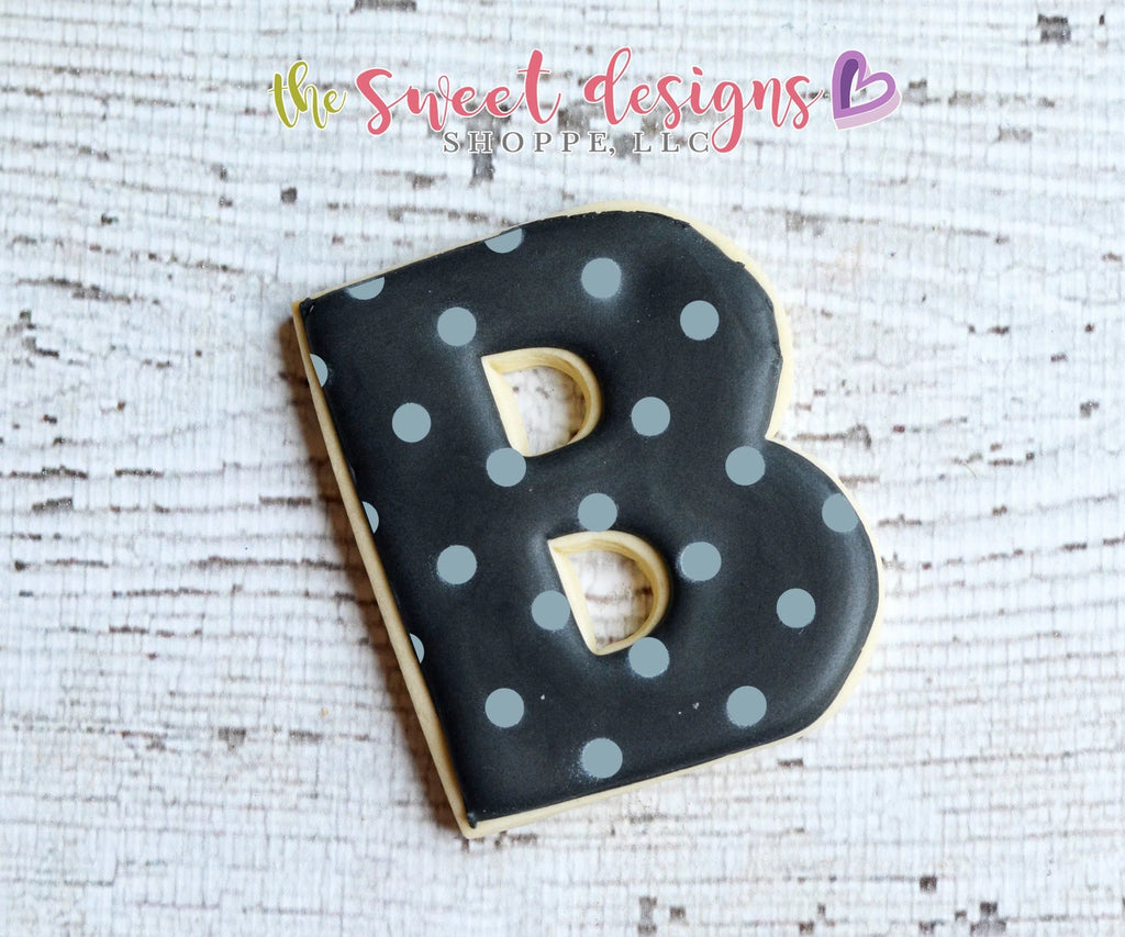 Cookie Cutters - B for BOO! v2- Cookie Cutter - The Sweet Designs Shoppe - - ALL, Cookie Cutter, Fall / Halloween, Fonts, halloween, letter, Promocode, School, text, trick or treat