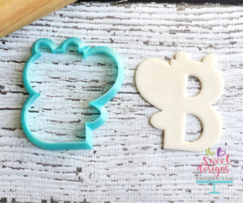 Cookie Cutters - "B" is Bee v2- Cookie Cutter - Sweet Designs Shoppe - - ABC, ALL, alphabet, B, Bee, Cookie Cutter, Fonts, Grad, graduations, letter, Lettering, Letters, letters and numbers, Promocode, school, School / Graduation
