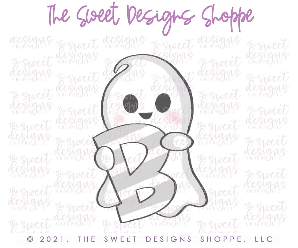 Cookie Cutters - B Peeking Ghost - Cookie Cutter - The Sweet Designs Shoppe - TSDS - - ALL,Boo,Cookie Cutter,Fall / Halloween,Fonts,Ghost,halloween,Promocode