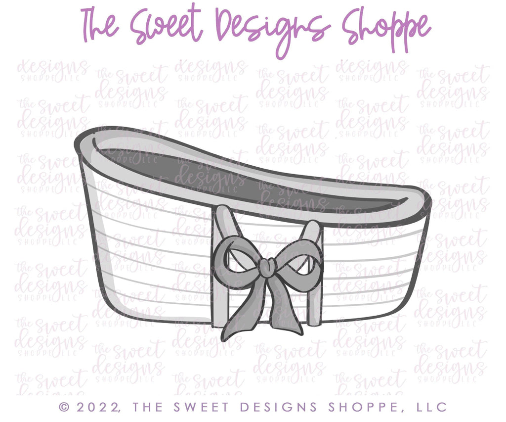 Cookie Cutters - Baby Bassinet - Cookie Cutter - The Sweet Designs Shoppe - - Accesories, Accessories, accessory, ALL, Baby, Baby / Kids, Baby Bib, Baby Dress, baby shower, Baby Swaddle, baby toys, Cookie Cutter, Promocode