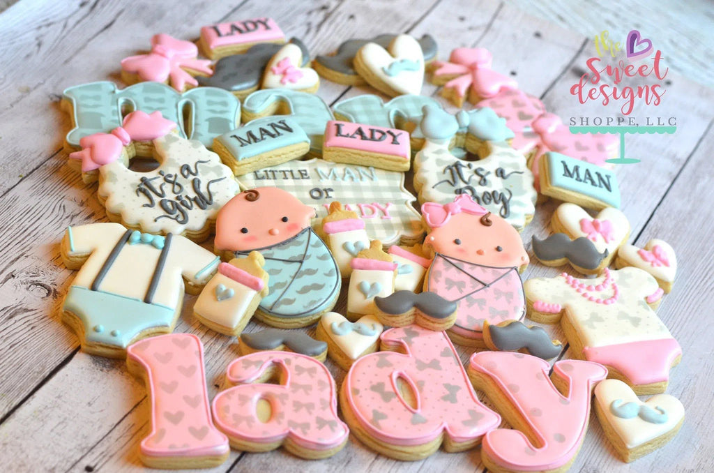 Cookie Cutters - Baby Bib V2 - Cookie Cutter - The Sweet Designs Shoppe - TSDS - - ALL,Baby,Baby Bib,Baby Boy,Baby Girl,Bib,Bow,Cookie Cutter,Promocode