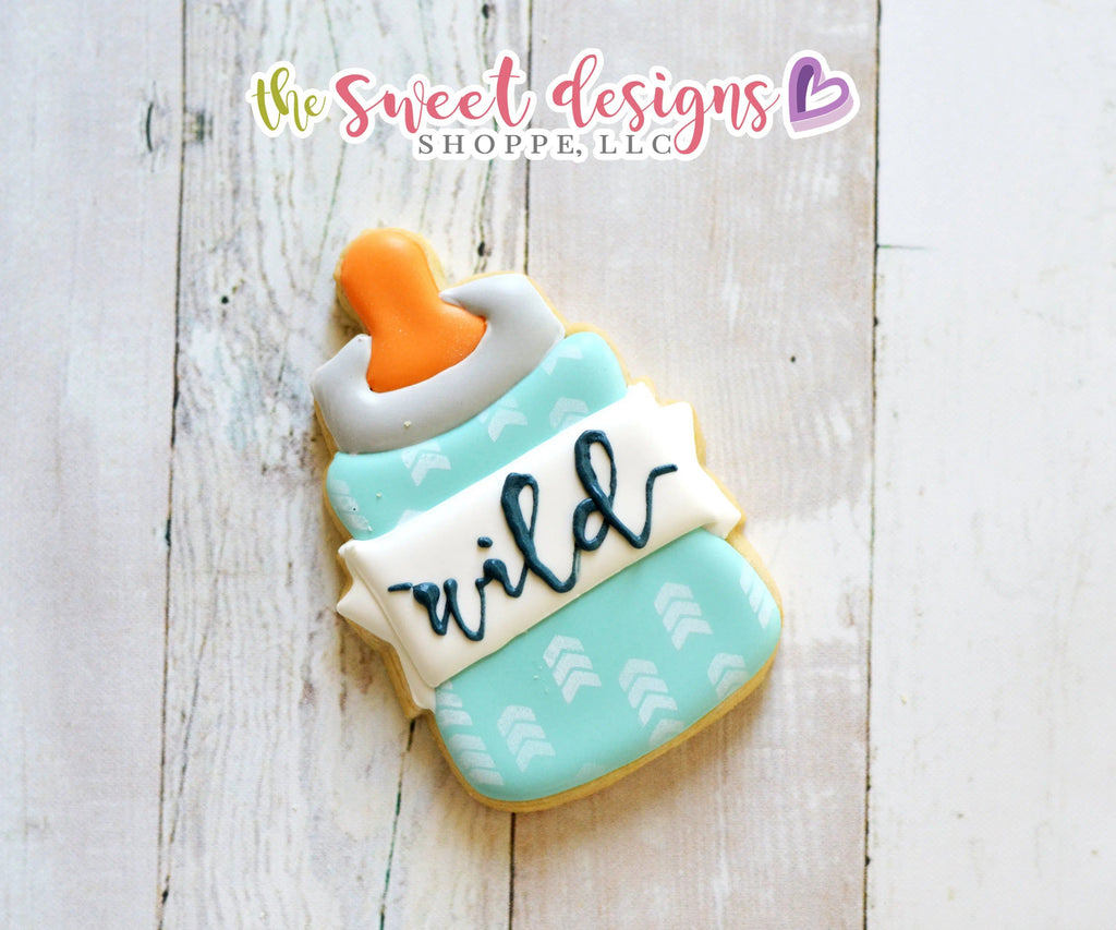 Cookie Cutters - Baby Bottle with Ribbon 2018 - Cookie Cutter - The Sweet Designs Shoppe - - ALL, Baby, baby shower, baby toys, Cookie Cutter, Customize, Promocode, toys