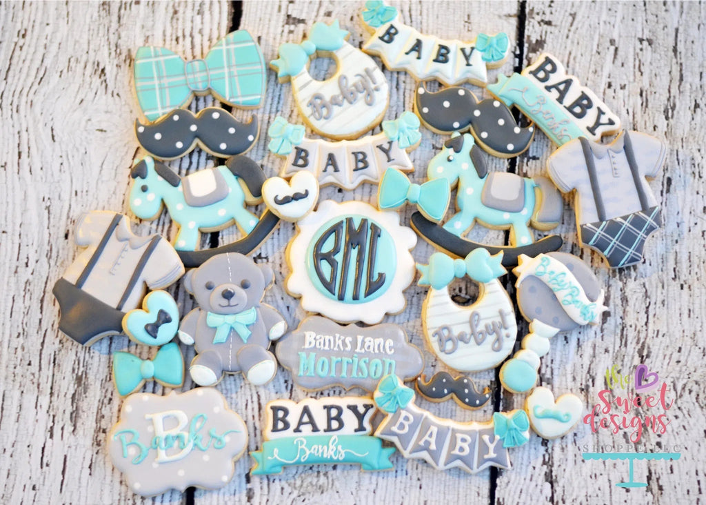 Cookie Cutters - Baby Boy Bib V2 - Cookie Cutter - Sweet Designs Shoppe - - ALL, Baby, Baby Bib, Baby Boy, Baby Girl, baby shower, Bow, Cookie Cutter, girly, Promocode