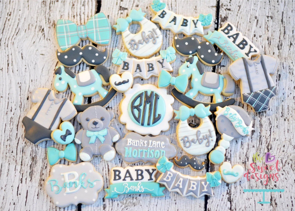 Cookie Cutters - Baby Boy Bib V2 - Cookie Cutter - The Sweet Designs Shoppe - - ALL, Baby, Baby Bib, Baby Boy, Baby Girl, baby shower, Bow, Cookie Cutter, girly, Promocode