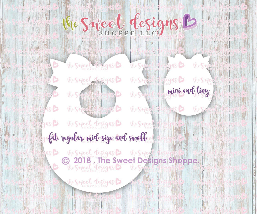 Cookie Cutters - Baby Boy Bib V2 - Cookie Cutter - The Sweet Designs Shoppe - TSDS - - ALL,Baby,Baby Bib,Baby Boy,Baby Girl,baby shower,Bow,Cookie Cutter,girly,Promocode,STL