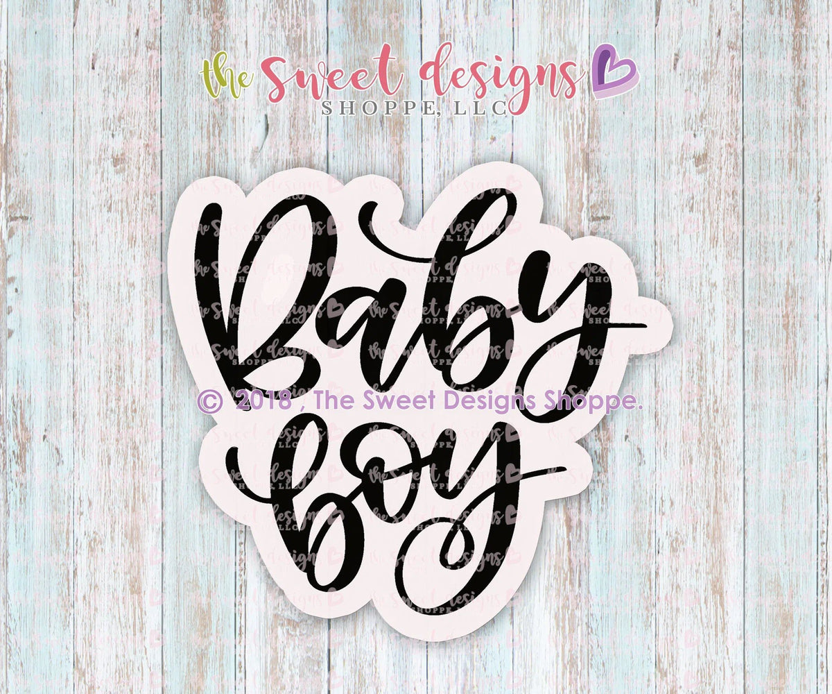 Cookie Cutters - Baby Boy Plaque - Cookie Cutter - The Sweet Designs Shoppe - TSDS - - ALL,Baby,Baby Girl,baby shower,baby shower favors,Cookie Cutter,Customize,it's a girl,lettering,Plaque,Plaques,Promocode,STL