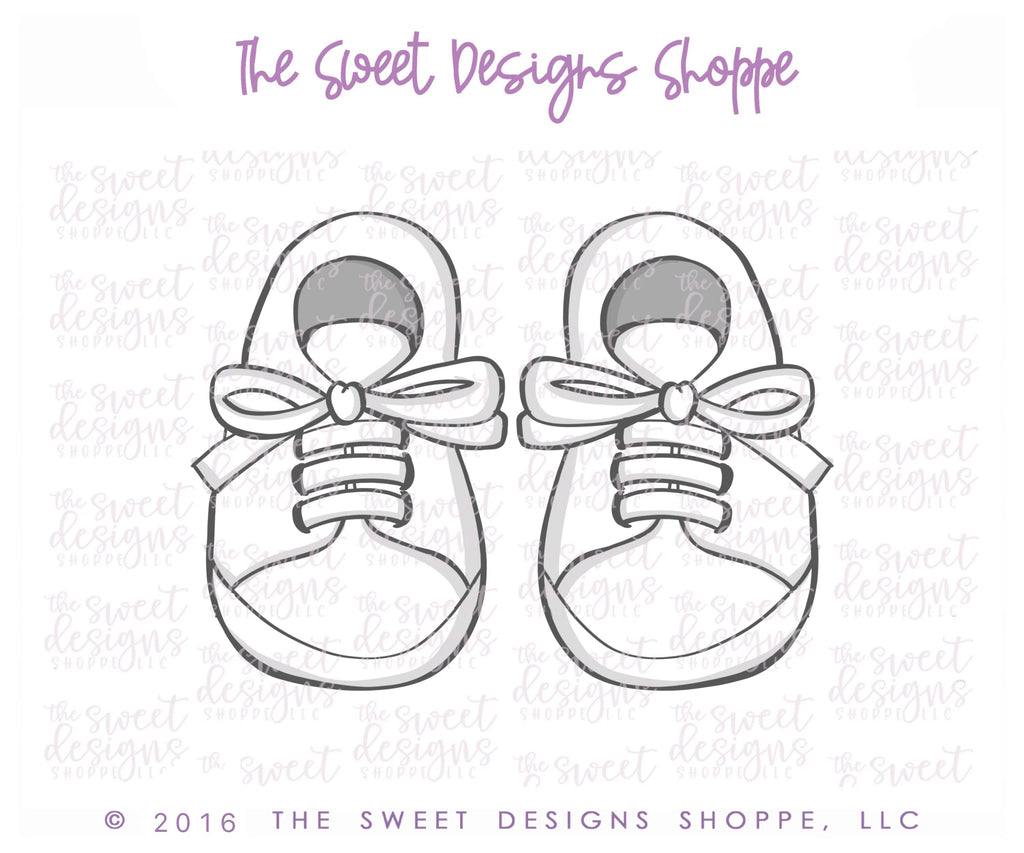 Cookie Cutters - Baby Boy Sneakers v2- Cookie Cutter - Sweet Designs Shoppe - - accessory, ALL, Baby, Baby Shower, Clothes, clothing, Clothing / Accessories, Cookie Cutter, Promocode, Shoe, Shoes, Sneakers