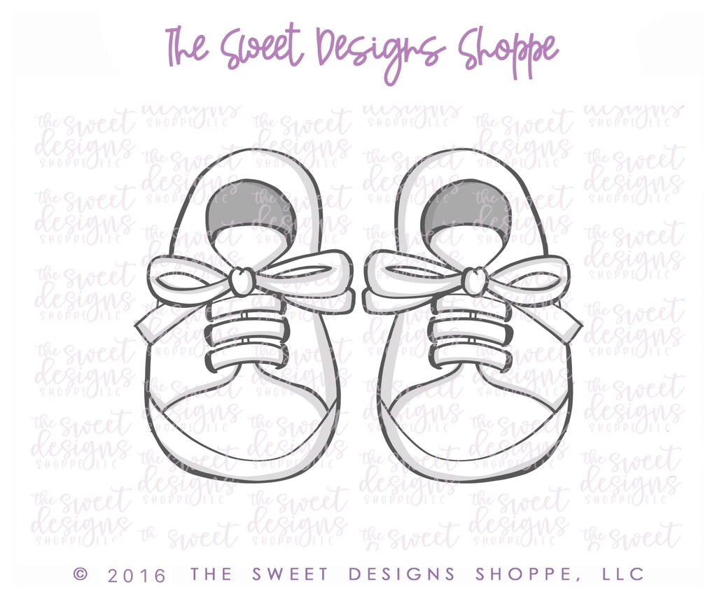 Cookie Cutters - Baby Boy Sneakers v2- Cookie Cutter - The Sweet Designs Shoppe - - accessory, ALL, Baby, Baby Shower, Clothes, clothing, Clothing / Accessories, Cookie Cutter, Promocode, Shoe, Shoes, Sneakers