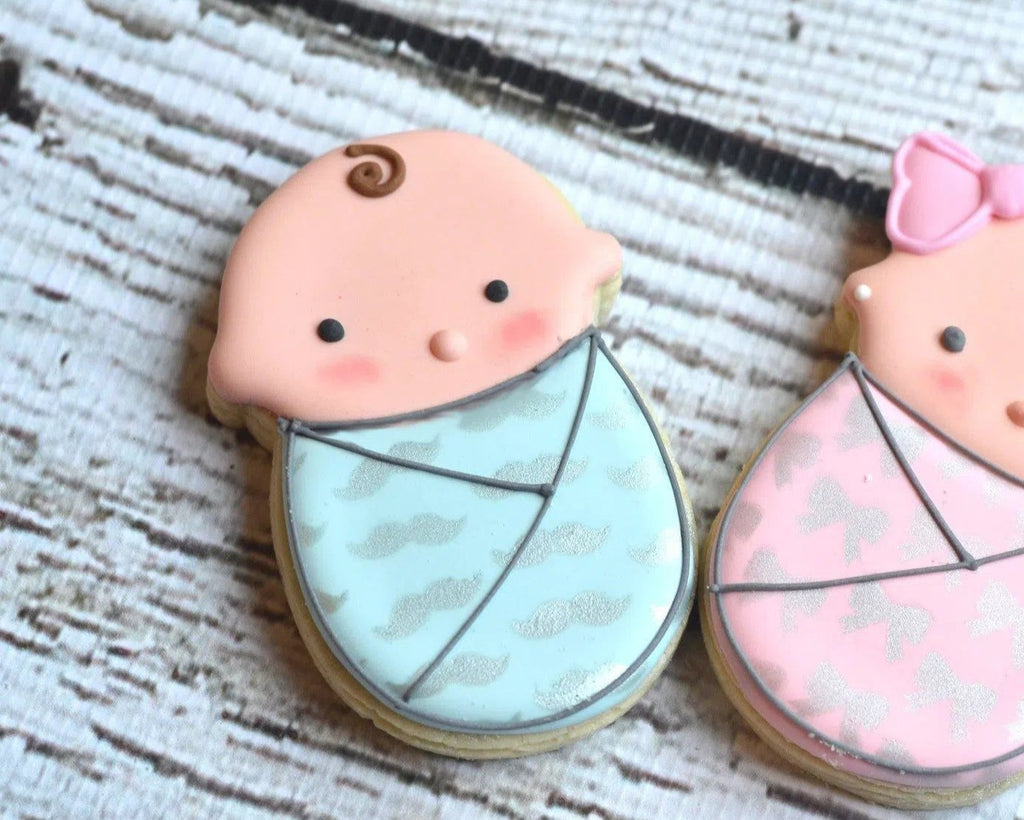 Cookie Cutters - Baby Boy Swaddle V2 - Cookie Cutter - The Sweet Designs Shoppe - TSDS - - ALL,Baby,baby shower,Baby Swaddle,Cookie Cutter,Promocode,Swaddle