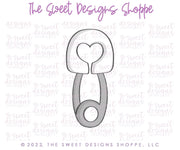 Cookie Cutters - Baby Diaper Pin - Cookie Cutter - The Sweet Designs Shoppe - TSDS - - ALL,Baby,Baby / Kids,babyfood,bib,Cookie Cutter,Lady Milk Stache,Lady MilkStache,LadyMilkStache,Promocode,STL