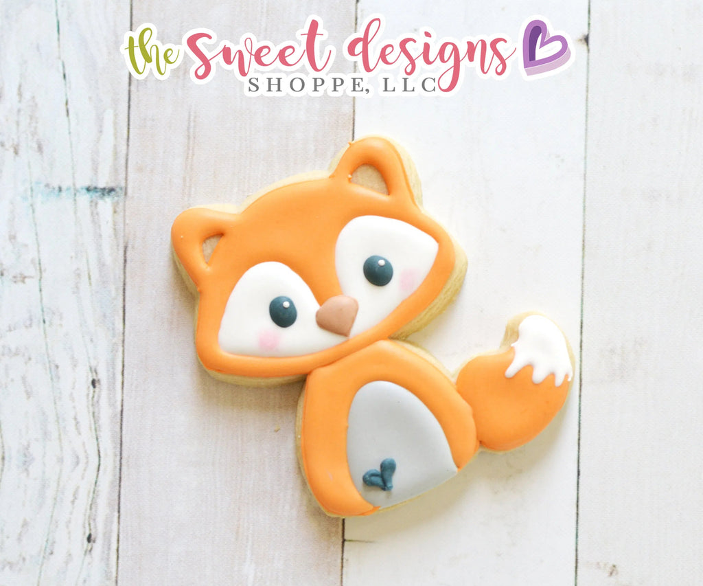 Cookie Cutters - Baby Fox v2- Cookie Cutter - Sweet Designs Shoppe - - ALL, Animal, Animals, Cookie Cutter, Forest, forest animals, Promocode, Woodland